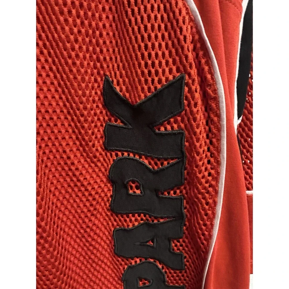 IVY PARK Mesh Oversized Logo V Neck Tee Red Size Large - Picture 4 of 8